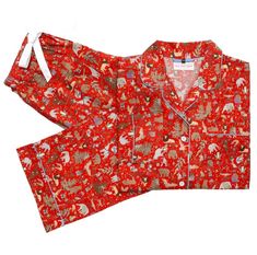 Liberty of London Holiday Pajama Set in Red | Over The Moon Christmas Pajamas Fancy, Gray And White Christmas Pajamas, Red And White Stripe Christmas Pajamas, Christmas Fleece Pyjamas, Affordable Red Cotton Sleepwear, Burgundy Christmas Pajamas, Rustoc Christmas Pajamas, Liberty Of London Pajamas, 2022 Christmas Pajamas