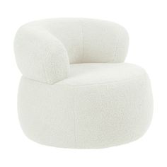 a white chair that is made out of sheepskin