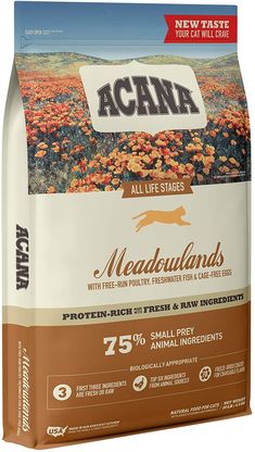 acana dry dog food with fresh fish and brown rice, 25 pound bag on white background