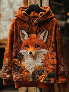 Fox Sweater, Men Stylish Dress, Cozy Knit Sweater, Model Outfits, Fox Print, Fancy Dress Design, Art Dress, Art Shirts, Cozy Knits