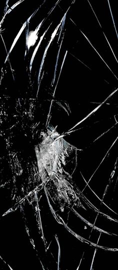 the shattered glass is black and white