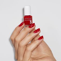 A classic red with blue undertones. Dazzle Dry, Quick Dry Nail Polish, Cruelty Free Nail Polish, Dry Nails Quick, Nail Prep, Dry Nail Polish, Nail Oil, Red Nail Polish, Body Spa