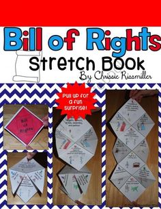 the bill of rights book is shown with instructions for how to fold it in half