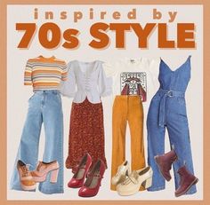 Clothes Inspiration 2020, Retro Outfits 70s Style, 70 Outfits 70s Fashion, Retro Outfit Ideas, 70s Lookbook, 70s Outfits Aesthetic, 70s Aesthetic Fashion, Vintage 70s Aesthetic, Retro 70s Fashion