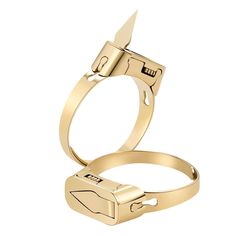 Cool Open Ring One Size for All - CowderryGold Hidden Blade, Gold Belts, Stylish Rings, Cool Gifts For Women, Unisex Ring, Classic Ring, Open Ring, Steel Ring, Self Defense