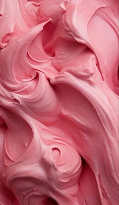 close up view of pink whipped cream