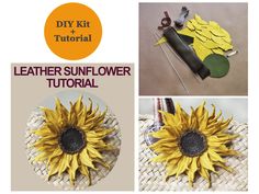 the sunflower has been made into a paper flower and is ready to be cut