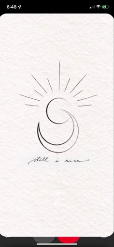 an iphone screen with a drawing of a sun and the words, make it nice