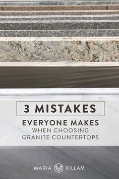 marble counter tops with the title 3 mistakes everyone makes when choosing granite countertops