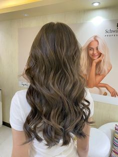 loose waves/beach waves Light Waves Hairstyle, Long Dark Brown Hair Curly Loose Curls, Light Curls Long Hair Loose Waves, Loose Curls Thick Hair, Wavy Loose Hair, Gentle Waves Hair, Beach Waves Bride, Semi Formal Hair Ideas, Voluminous Beach Waves