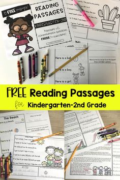 free reading passages for children to use with their own books and other writing materials