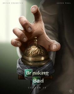 the poster for breaking bad season iv shows a person's hand holding a bell