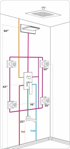 an electrical wiring diagram for the ceiling mounted air conditioner, with different colors and sizes