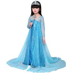 Size Details: 3 Years (100): Bust 58cm, Waist 55cm, Sleeve Length 30cm, Dress Length 120cm, Cloak Length 149cm 4 Years (110): Bust 61cm, Waist 58cm, Sleeve Length 33cm, Dress Length 125cm, Cloak Length 155cm 5 Years (120): Bust 64cm, Waist 61cm, Sleeve Length 36cm, Dress Length 130cm, Cloak Length 161cm 6 Years (130): Bust 67cm, Waist 64cm, Sleeve Length 39cm, Dress Length 135cm, Cloak Length 167cm 7 Years (140): Bust 70cm, Waist 67cm, Sleeve Length 42cm, Dress Length 140cm, Cloak Length 173cm 8 Elsa Fancy Dress, Elsa Halloween Costume, Costume Birthday Party, Sequin Costume, Anna Costume, Christmas Fancy Dress, Elsa Birthday, Anna Dress, Elsa Dress