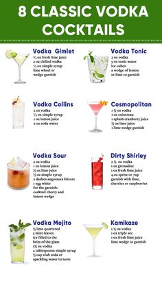 the 8 classic vodka cocktails that are perfect for any type of party or celebration