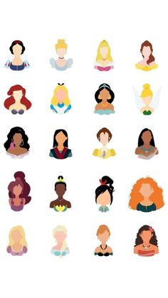 an image of many different avatars on a white background