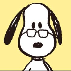 a drawing of a dog with glasses on it's head and nose is drawn in black and white