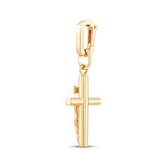 This crucifix cross from the Charmed Memories® collection is a beautiful reminder of your faith. 10K yellow gold The polished tube cross features a traditional portrayal of Christ and an "INRI" inscription Build a collection of fine jewelry that is individually yours with Charmed Memories® Use the hinged clip to add or change charms on the coordinating bracelets and necklaces (sold separately) Semi Annual Sale, New Charmed, Bracelets And Necklaces, Cross Charms, Religious Jewelry, Gold Cross, Charm Gift, Jewelry Sales, Gold Jewelry