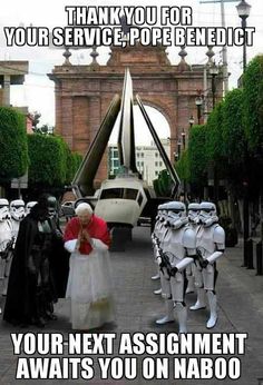 a group of people dressed as stormtroopers and darth vader on the street