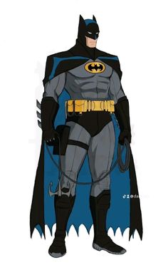 the batman is standing with his hands in his pockets and wearing a costume that looks like he