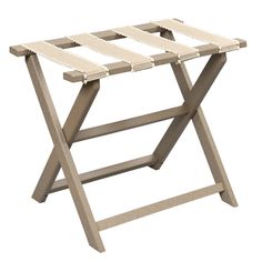 a wooden folding table on a white background