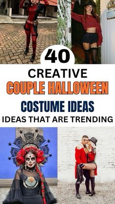 some people are dressed up in costumes and posing for the camera with text that reads 40 creative