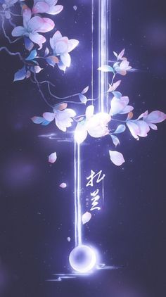 an artistic photo with flowers on it and the words written in chinese characters above them