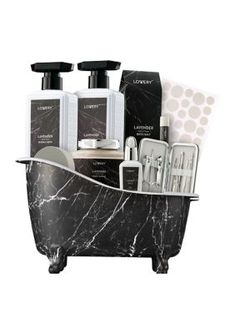 LUXURIOUS HOME SPA EXPERIENCE - Reclaim a sense of tranquility and a magical feeling of serenity with Lovery Lavender Bath Set. Add this to your evening ritual and enjoy the real voyage to the authentic calm of the French Countryside. Our Bath and Shower Essentials are Paraben and Cruelty Free. Bring a smile to your Mom, Girlfriend, Wife, Mother, Daughter or Beloved Ones. * BATH AND BODY GIFT SET This Handmade Bath and Body Gift Basket comes in sophisticated packaging. Our Elegant Shower Gel and Sophisticated Packaging, Lavender Birthday, Bath And Body Gift Set, Birthday Gift Basket, Bath & Body Gift Set, Shower Essentials, Lavender Bath Salts, Salt Body Scrub, Lavender Bath