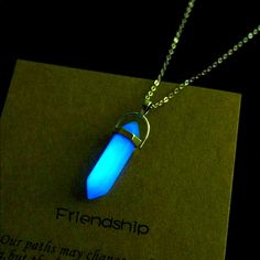 Glow In The Dark Nwt Friendship Necklace Luminous Silver Jewelry For Party, Silver Glow In The Dark Jewelry For Party, Silver Glow-in-the-dark Jewelry For Party, Blue Luminous Jewelry For Party, Blue Luminous Jewelry For Gifts, Luminous Blue Jewelry For Parties, Bff Jewelry, Glowing Necklace, Dark Jewelry