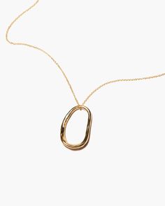 Alma Necklace — Odette New York Minimalist Gold Necklace 1stdibs, Luxury Minimalist Jewelry With Smooth Finish, Luxury Handmade Minimalist Necklaces, Luxury Minimalist Oval Pendant Necklace, Luxury Timeless Brass Jewelry, Luxury Everyday Timeless Necklace, Luxury Polished Brass Necklaces, Luxury Delicate Brass Jewelry, Luxury Tarnish-resistant Brass Necklace