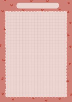 an empty paper with hearts on it