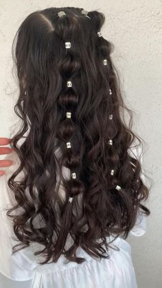 Hairstyle Examples, Hairstyles For Layered Hair, Hairdos For Curly Hair, Peinados Fáciles Para Cabello Corto, Hair Stylies, Hairdo For Long Hair, Hair Stylist Life, Easy Hairstyles For Long Hair, Long Curly Hair