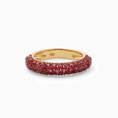 Adorned with a dazzling array of red rubies, this contemporary and voluminous ring brings a generous amount of shimmer to your attire. Discover the perfect blend of luxury and charm with our bubble ring collection. Stack it alongside any of our additional bubble rings, offered in a spectrum of seven vibrant color choices. Material: 18kt Gold & Natural Rubies Carats: 1 cts Color: Available in 18kt Yellow Gold Length: n/a Size: All ring sizes available Closure: n/a Bubble Rings, Instagram Review, Bubble Ring, Love Band, Ring Collection, Name Bracelet, Ring Sizes, Christmas 2024, Natural Ruby