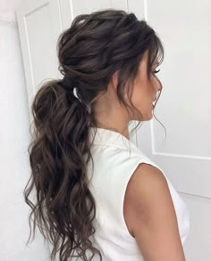 Whimsical Romance: Wedding Ponytail Hairstyles for Enchanting Brides Ponytail Bridal Hair, Updos Bridesmaid, Bridesmaid Ponytail, Hair Down Wedding, Wedding Ponytail Hairstyles, Bridal Ponytail, Bridesmaid Hair Inspo, Wedding Ponytail, Down Wedding Hairstyles