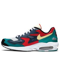 Nike Air Max2 Light SP Habanero Red Navy BV1359-600 Air Max 2, Nike Air Max 2, Air Max 90 Premium, Orange Camo, Air Max 98, Cargo Khaki, Lit Shoes, Marathon Running Shoes, Mens Nike Air