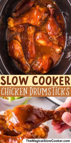 Slow Cooker Chicken Drumsticks Drumstick In Crockpot, Orange Chicken Drumsticks Crockpot, Chicken Drum Crockpot Drumstick Recipes, Crockpot Bbq Drumsticks, Crockpot Bbq Chicken Legs Easy, Dinner With Drumsticks, Crock Pot Drumstick Chicken Recipes, Chicken Drumstick In Crockpot, Bbq Drumsticks Crockpot