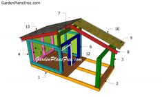 Dog House Diy Plans, Large Dog House Plans, Pig Shelter, Dog Play Area, Outdoor Pet Enclosure