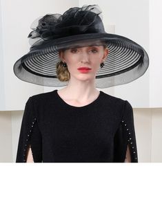 JJ's House Hats Dress Hats Derby Hats Tulle Women's Kentucky Derby Wide Brim Sinamay 53-57 Church Hats Hats. #JJ's House #Hats #DressHats #DerbyHats #Tulle #Women's #KentuckyDerby #WideBrim #Sinamay #5357 #ChurchHats #Hats Church Suits And Hats, Dressy Hats, Sinamay Hats, Church Hat, Church Suits, Elegant Hats, Church Hats, Derby Hats, Dress Hats