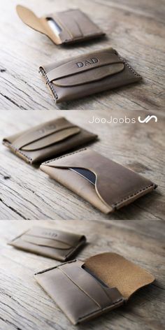 Leatherworking Ideas, Leather Front Pocket Wallet, Leather Bag Tutorial, Leather Credit Card Wallet, Leather Wallet Pattern, Diy Leather Bag, Leather Workshop, Leather Card Wallet, Leather Crafts