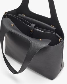 System Tote | Cuyana Tote Insert, Small Leather Accessories, Morning Commute, Leather Industry, Zippered Tote, Work Bag, Carry All Bag, Small Leather Goods, Wide Straps