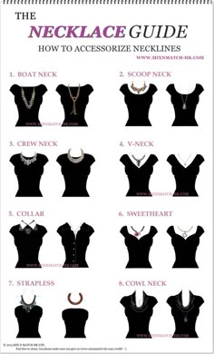 a Necklace guide to accessorize with different necklines