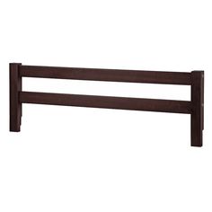 the headboard frame is made out of wood and has two rails on each side