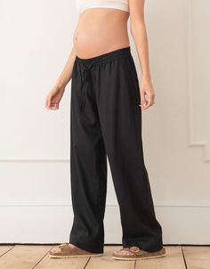 Seraphine's wide-leg linen-blend under bump trousers offer cool and casual styling - versatile enough to see you through pregnancy and beyond. Maternity Trousers, Trouser Jeans, Maternity Clothes, Bump, Linen Blend, See You, Wide Leg, Trousers, Outfit Accessories