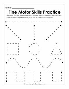 a printable worksheet for fine motor skills practice, with the words fine motor skills practice on it