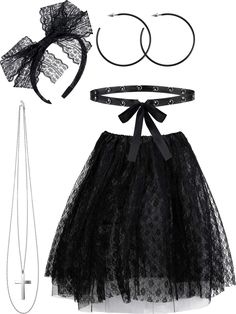 PRICES MAY VARY. Apply to: this is the wonderful 80s set for women and teens, a stylish set for Halloween, that 80s throwback party, festival or celebration Package includes: 1 piece tutu skirt, 1 piece necklace, 1 piece lace headband, 1 pair retro hoop earrings, 1 piece waistband; You could back to the 1980's fun in no time Function: the 80s costume for women to make you the charming of the party at your next celebration, festival or Halloween party Quality material: our products are make of go 80s Costume Ideas For Women, Womens 80s Costume, 90s Attire, 80s Theme Party Outfits, Madonna Material Girl, 80s Costumes, Tutu Skirt Outfit, 80s Party Outfits, Concert Attire