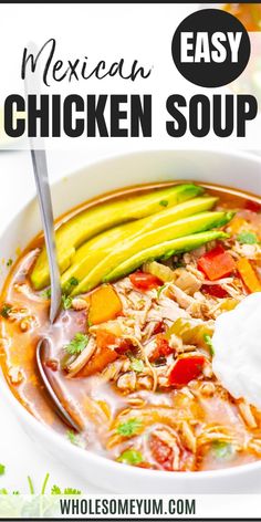 Mexican Chicken Soup (Caldo De Pollo) Chicken Caldo Mexican Crockpot, Healthy Mexican Chicken Soup, Instant Pot Mexican Chicken Soup, Mexican Style Chicken Soup, Chicken Caldo Soup, Las Palapas Chicken Soup Recipe, Mexican Chicken Avocado Soup, Keto Mexican Chicken Soup, Low Carb Mexican Soup