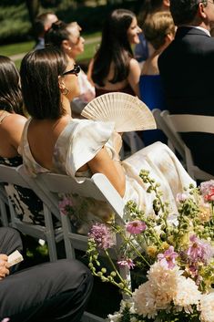 wedding-decorative-fan Ceremony Fans, Floral Aisle, Broadmoor Hotel, Fans Wedding, Garden Themed Wedding, Costa Rica Wedding, Wedding Aisle Decorations, European Wedding, Wedding Fans