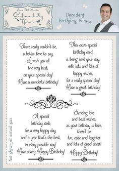 a birthday card with the words happy birthday written on it and an image of a man in