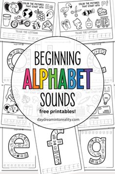 the beginning alphabet sounds worksheet for preschool