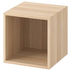 an empty wooden cube with no one inside